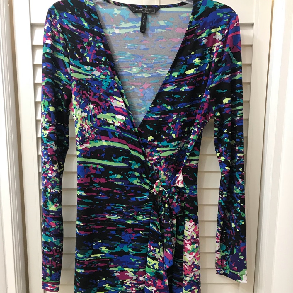 BCBG Maxazria wrap dress. Med petite